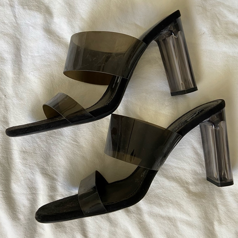 Zara Black Perspex Heels